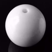 Akryl perle. 18 mm. Snehvid 